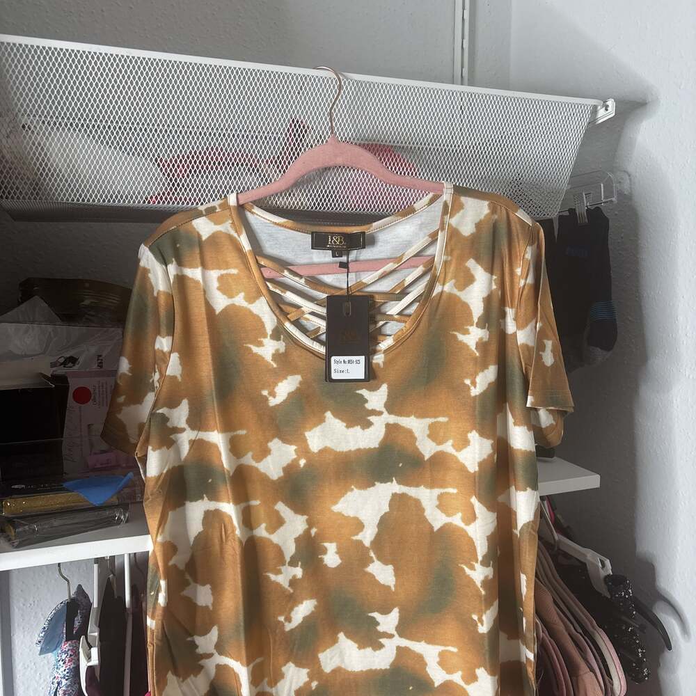 Lucky & Blessed Cow Print Tee